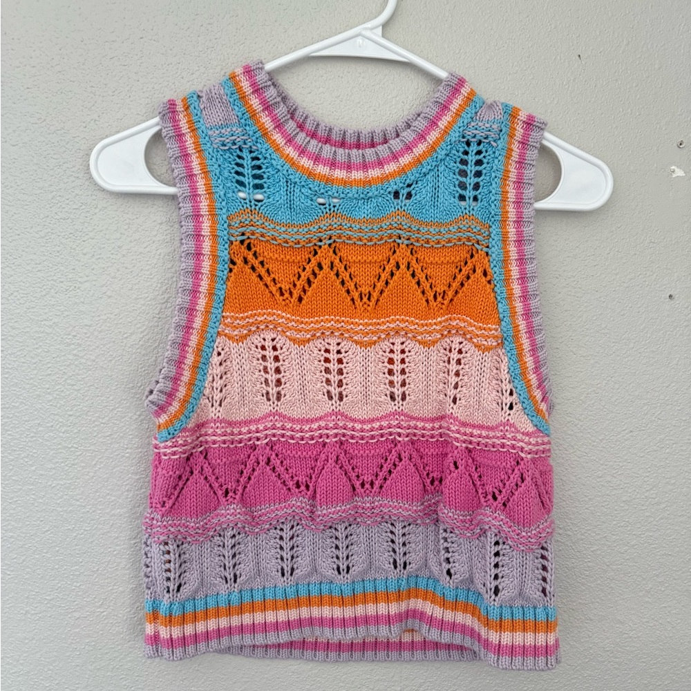 ZARA Colorful Knit Tank Sweater